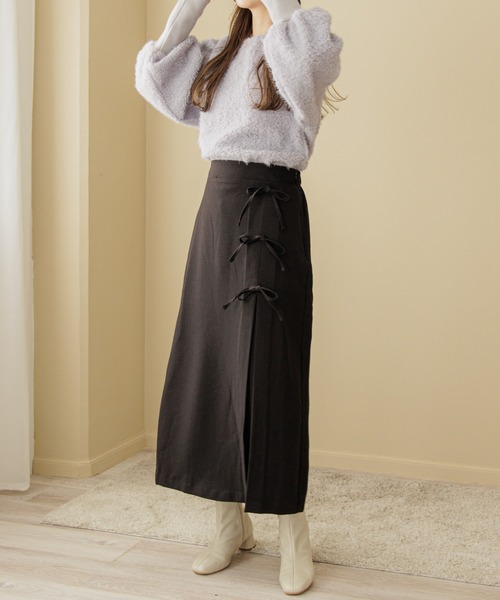 flower（フラワー）の「プチリボンスカート（スカート・レディース・ブラック/イエロー・FREE）」の14枚目の写真