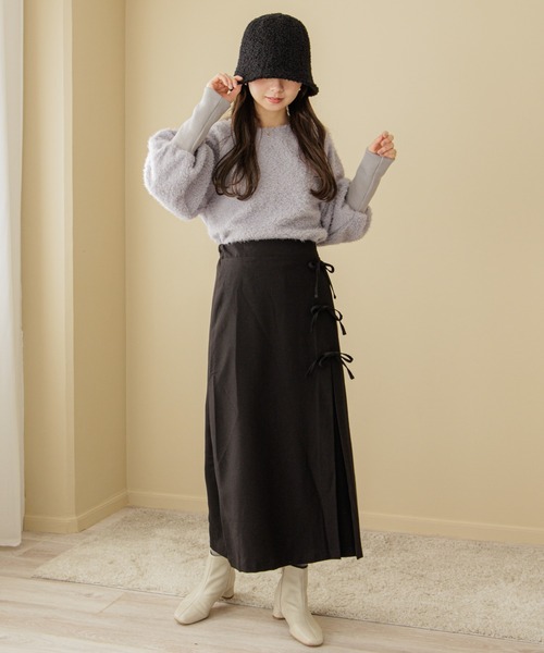 flower（フラワー）の「プチリボンスカート（スカート・レディース・ブラック/イエロー・FREE）」の11枚目の写真