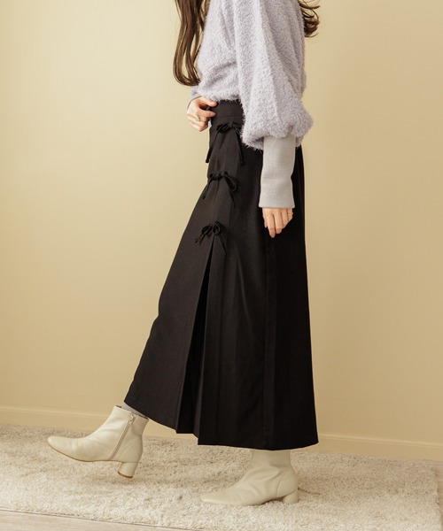 flower（フラワー）の「プチリボンスカート（スカート・レディース・ブラック/イエロー・FREE）」の7枚目の写真