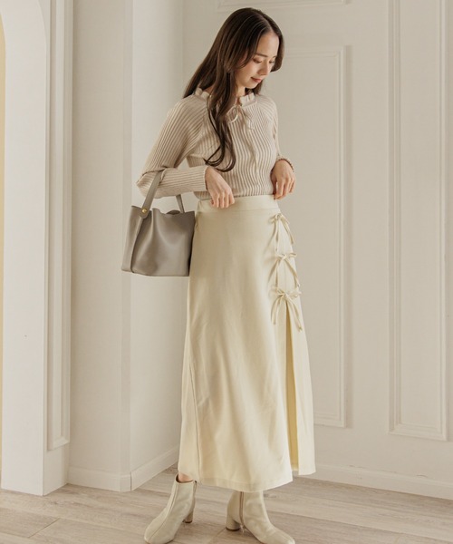 flower（フラワー）の「プチリボンスカート（スカート・レディース・ブラック/イエロー・FREE）」の13枚目の写真