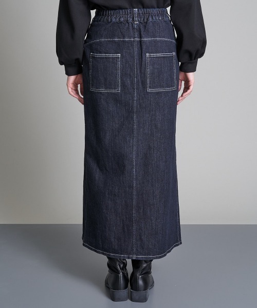 A de a.v.v（アードアー・ヴェ・ヴェ）の「レイヤードナローデニムスカート（デニムスカート・レディース・ネイビー/ブルー・38/36）」の13枚目の写真