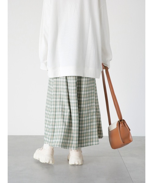 ehka sopo（エヘカソポ）の「チェック柄マーメイドスカート(セットアップ可)（スカート・レディース・グレー/グリーン/チャコール・ﾌﾘ-）」の4枚目の写真