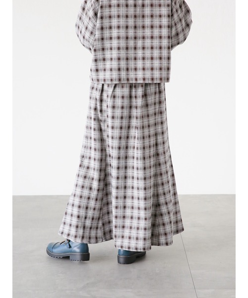 ehka sopo（エヘカソポ）の「チェック柄マーメイドスカート(セットアップ可)（スカート・レディース・グレー/グリーン/チャコール・ﾌﾘ-）」の22枚目の写真