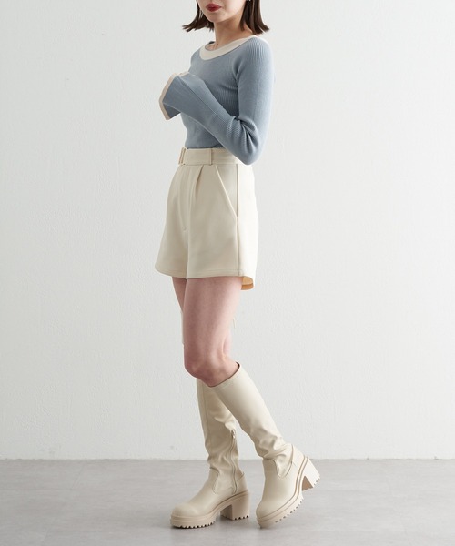 Chico（チコ）の「【2023SS】パールボタン付袖フレアオフショルリブニット（Tシャツ/カットソー・レディース・ホワイト系その他2/ブルー/ブラック/アイボリー/ブルー系その他2・FREE）」の21枚目の写真