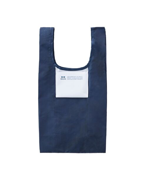 BRUNO(ブルーノ)の「ポケッタブルエコバッグS(トートバッグ・レディース・ライトグレー/ネイビー/カーキ/ブルーグリーン・フリ-)」の3枚目の写真
