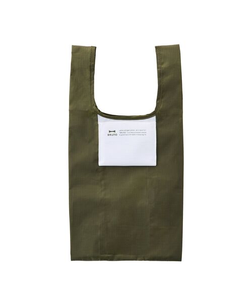 BRUNO(ブルーノ)の「ポケッタブルエコバッグS(トートバッグ・レディース・ライトグレー/ネイビー/カーキ/ブルーグリーン・フリ-)」の1枚目の写真