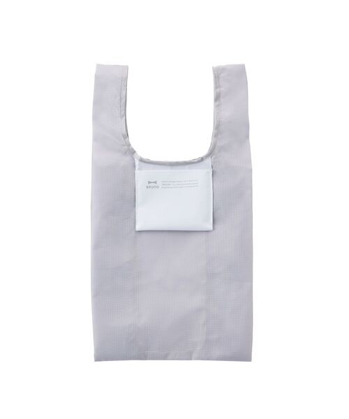 BRUNO(ブルーノ)の「ポケッタブルエコバッグS(トートバッグ・レディース・ライトグレー/ネイビー/カーキ/ブルーグリーン・フリ-)」の2枚目の写真