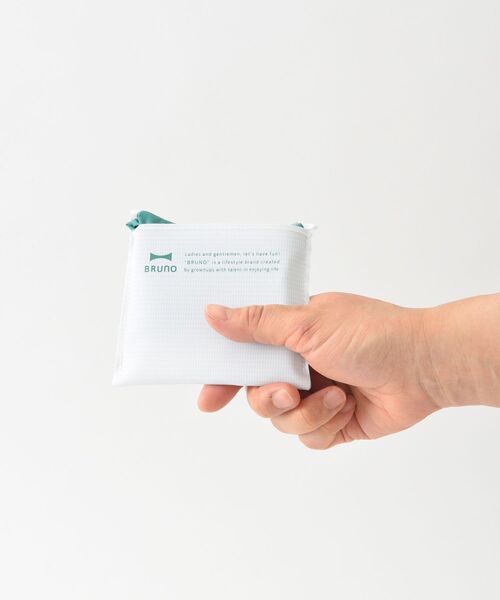 BRUNO(ブルーノ)の「ポケッタブルエコバッグS(トートバッグ・レディース・ライトグレー/ネイビー/カーキ/ブルーグリーン・フリ-)」の10枚目の写真