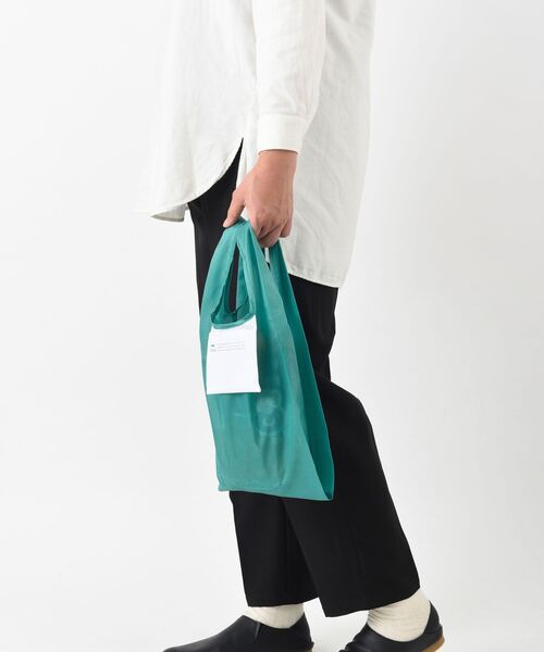 BRUNO(ブルーノ)の「ポケッタブルエコバッグS(トートバッグ・レディース・ライトグレー/ネイビー/カーキ/ブルーグリーン・フリ-)」の5枚目の写真