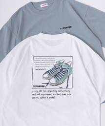 CONVERSE/コンバース オーバーサイズ オールスター スニーカー バックプリント ロゴ ワンポイント刺繍 半袖Tシャツ/レディース メンズ