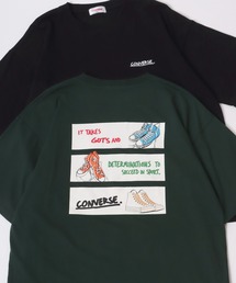 CONVERSE/コンバース オーバーサイズ オールスター スニーカー バックプリント ロゴ ワンポイント刺繍 半袖Tシャツ/レディース メンズ