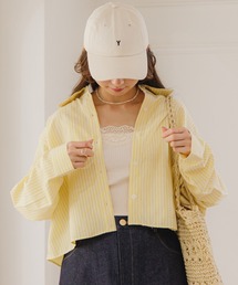 flower | ストライプショートシャツ(シャツ/ブラウス)