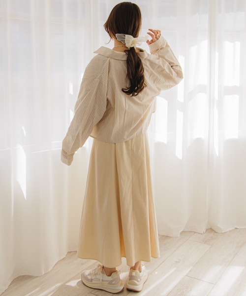 flower（フラワー）の「ストライプショートシャツ（シャツ/ブラウス・レディース・ベージュ/イエロー・FREE）」の14枚目の写真