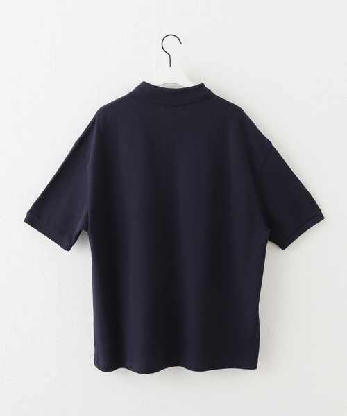 FRED PERRY×RAF SIMONS(フレッドペリーラフシモンズ)の「【RAFSIMONS × FREDPERRY】OVERSIZED PRINTED ポロシャツ(ポロシャツ・メンズ・ネイビー・SMALL)」の2枚目の写真