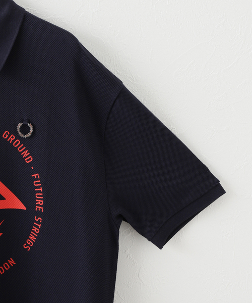 FRED PERRY×RAF SIMONS(フレッドペリーラフシモンズ)の「【RAFSIMONS × FREDPERRY】OVERSIZED PRINTED ポロシャツ(ポロシャツ・メンズ・ネイビー・SMALL)」の5枚目の写真