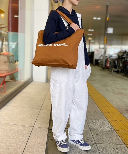 OLD BETTY'S（オールドベティーズ）の「Heavy Canvas Tote BAG(L)（トートバッグ・レディース・キャメル・L）」の3枚目の写真