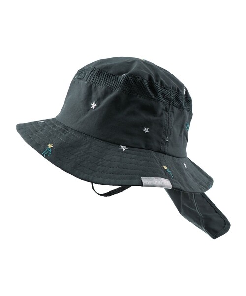 BRANSHES（ブランシェス）の「日よけ付きアウトドアハット【チェリー/レモン/恐竜/星】（ハット・キッズ・アイボリー/チャコールグレー/レモンイエロー/ベージュ・50cm/56cm/52cm/54cm）」の3枚目の写真