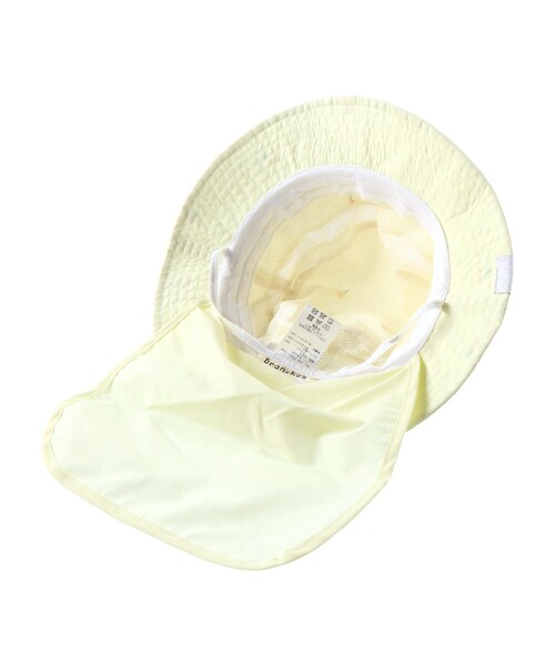 BRANSHES（ブランシェス）の「日よけ付きアウトドアハット【チェリー/レモン/恐竜/星】（ハット・キッズ・アイボリー/チャコールグレー/レモンイエロー/ベージュ・50cm/56cm/52cm/54cm）」の15枚目の写真