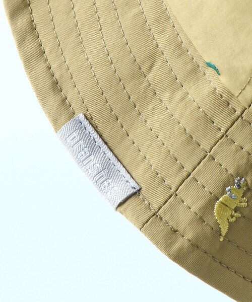 BRANSHES（ブランシェス）の「日よけ付きアウトドアハット【チェリー/レモン/恐竜/星】（ハット・キッズ・アイボリー/チャコールグレー/レモンイエロー/ベージュ・50cm/56cm/52cm/54cm）」の16枚目の写真