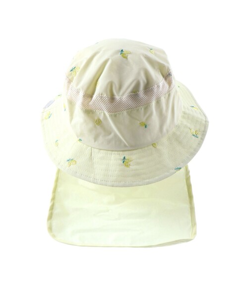 BRANSHES（ブランシェス）の「日よけ付きアウトドアハット【チェリー/レモン/恐竜/星】（ハット・キッズ・アイボリー/チャコールグレー/レモンイエロー/ベージュ・50cm/56cm/52cm/54cm）」の20枚目の写真