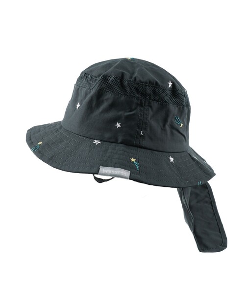 BRANSHES（ブランシェス）の「日よけ付きアウトドアハット【チェリー/レモン/恐竜/星】（ハット・キッズ・アイボリー/チャコールグレー/レモンイエロー/ベージュ・50cm/56cm/52cm/54cm）」の14枚目の写真