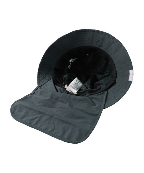 BRANSHES（ブランシェス）の「日よけ付きアウトドアハット【チェリー/レモン/恐竜/星】（ハット・キッズ・アイボリー/チャコールグレー/レモンイエロー/ベージュ・50cm/56cm/52cm/54cm）」の21枚目の写真