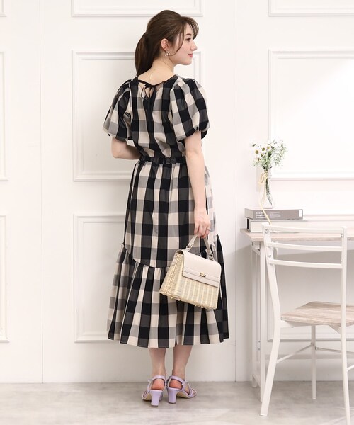 couture brooch（クチュールブローチ）の「◆【セットアップ可能/存在感抜群スカート】ブロックチェックスカート（スカート・レディース・ブラック系1/ネイビー系1・38/40/42）」の10枚目の写真