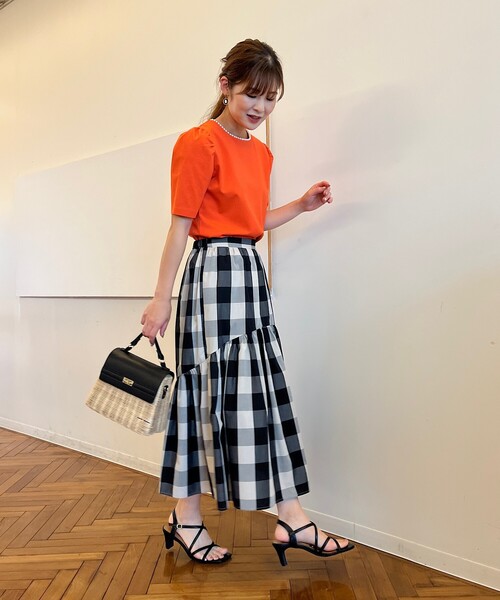 couture brooch（クチュールブローチ）の「◆【セットアップ可能/存在感抜群スカート】ブロックチェックスカート（スカート・レディース・ブラック系1/ネイビー系1・38/40/42）」の20枚目の写真