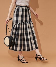 ◆【セットアップ可能/存在感抜群スカート】ブロックチェックスカート