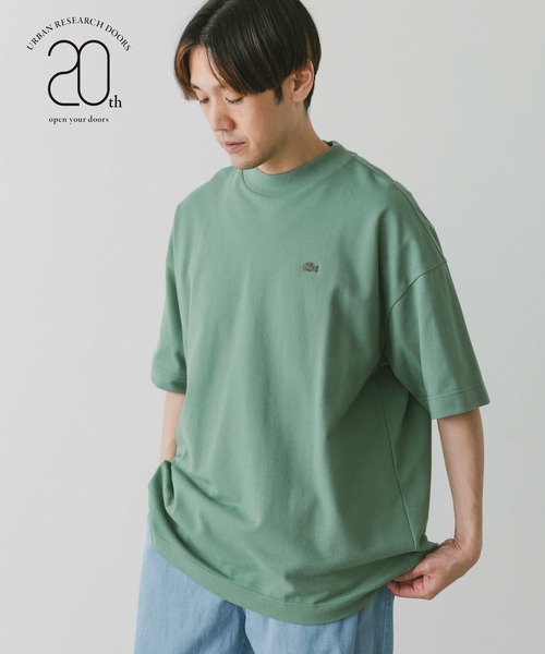 【美品】別注 LACOSTE EXCLUSIVE EDITION Tシャツ（S） LACOSTE ラコステ 刺繍ハンドステッチ風フレンチグラフィックT