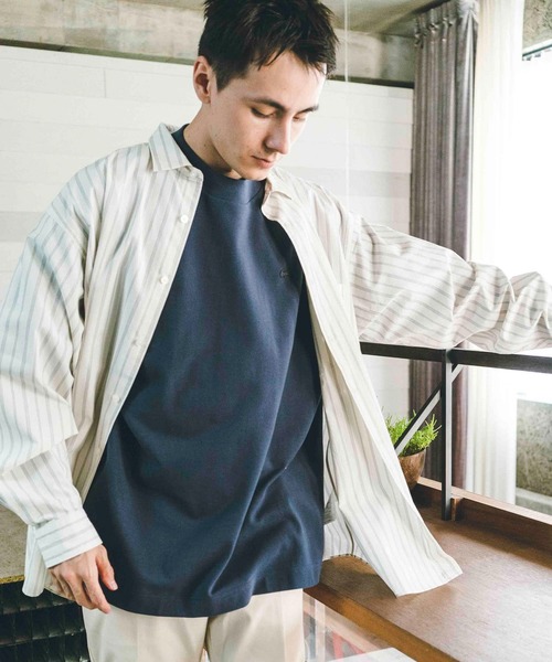 LACOSTE(ラコステ)の「『別注』LACOSTE for DOORS 20th mossstitch mockT-shirts(Tシャツ/カットソー・メンズ・オフホワイト/ネイビー/グレー/グリーン・5/4/3)」の19枚目の写真