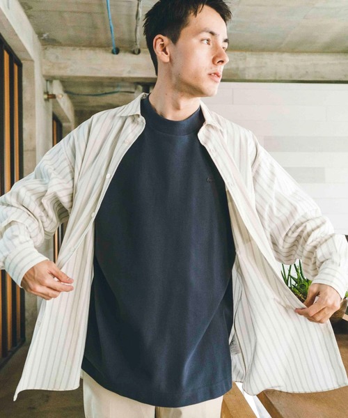 LACOSTE(ラコステ)の「『別注』LACOSTE for DOORS 20th mossstitch mockT-shirts(Tシャツ/カットソー・メンズ・オフホワイト/ネイビー/グレー/グリーン・5/4/3)」の10枚目の写真