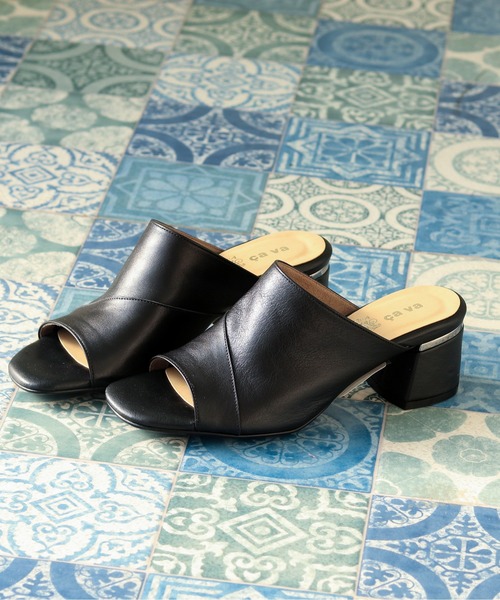 cava cava(サヴァサヴァ)の「ミュール 3720481(サンダル・レディース・ブラック/ライトグリーン/シャンパン・23.0cm/24.5cm/22.5cm/24.0cm/23.5cm)」の2枚目の写真