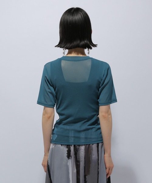 HARE(ハレ)の「シアーカットアウトT(HARE)(Tシャツ/カットソー・レディース・ブルー/ブラック/オレンジ・FREE)」の16枚目の写真