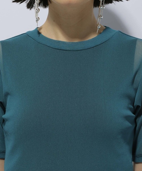 HARE(ハレ)の「シアーカットアウトT(HARE)(Tシャツ/カットソー・レディース・ブルー/ブラック/オレンジ・FREE)」の17枚目の写真