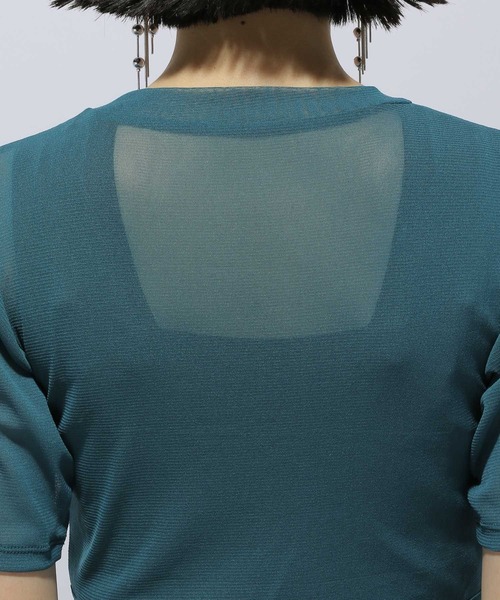 HARE(ハレ)の「シアーカットアウトT(HARE)(Tシャツ/カットソー・レディース・ブルー/ブラック/オレンジ・FREE)」の18枚目の写真