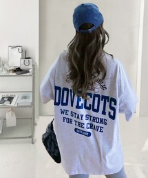 Dalfwin（ダールフィン）の「韓国ファッション DOVECOTSロゴ半袖オーバーサイズTシャツ（Tシャツ/カットソー）」