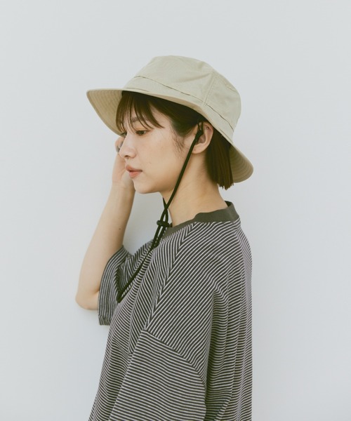 flaner（フラネ）の「Safari hat / サファリハット（ハット・レディース・ブラック/カーキ/アイボリー・FREE）」の6枚目の写真