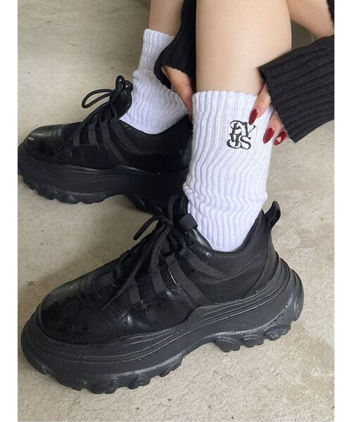 EVRIS（エヴリス）の「プラットフォームスニーカー（スニーカー・レディース・ホワイト/ブラック・MEDIUM/LARGE）」の2枚目の写真