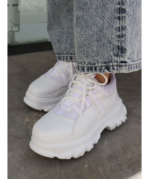 EVRIS（エヴリス）の「プラットフォームスニーカー（スニーカー・レディース・ホワイト/ブラック・MEDIUM/LARGE）」の12枚目の写真