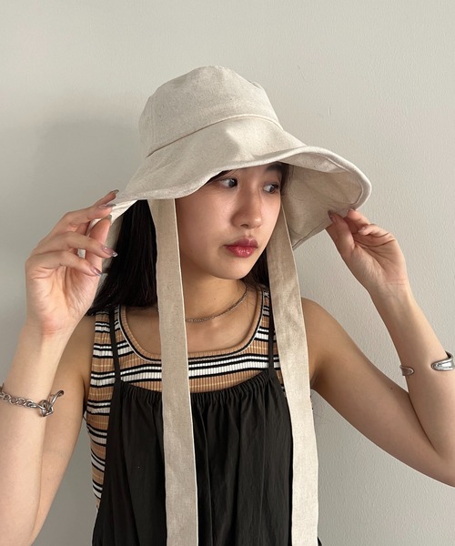 DISCOAT（ディスコート）の「リボン付ハット（ハット・レディース・ネイビー/アイボリー/ブラック・FREE）」の22枚目の写真