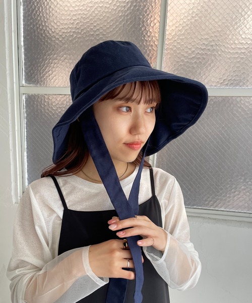 DISCOAT（ディスコート）の「リボン付ハット（ハット・レディース・ネイビー/アイボリー/ブラック・FREE）」の17枚目の写真