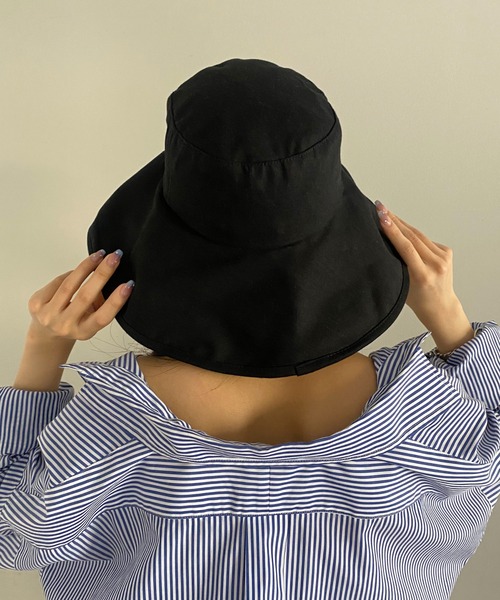 DISCOAT（ディスコート）の「リボン付ハット（ハット・レディース・ネイビー/アイボリー/ブラック・FREE）」の7枚目の写真