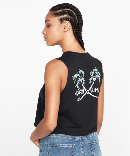 VOLCOM（ボルコム）の「PEPPER CROP TANK（タンクトップ・レディース・ブラック・SMALL/MEDIUM/X-SMALL）」の5枚目の写真