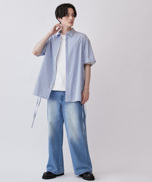 Lui's（ルイス）の「THOMAS MASON (トーマスメイソン) 半袖シャツ（シャツ/ブラウス・メンズ・ホワイト/ストライプ・M/S）」の10枚目の写真