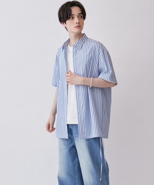 Lui's（ルイス）の「THOMAS MASON (トーマスメイソン) 半袖シャツ（シャツ/ブラウス・メンズ・ホワイト/ストライプ・M/S）」の7枚目の写真