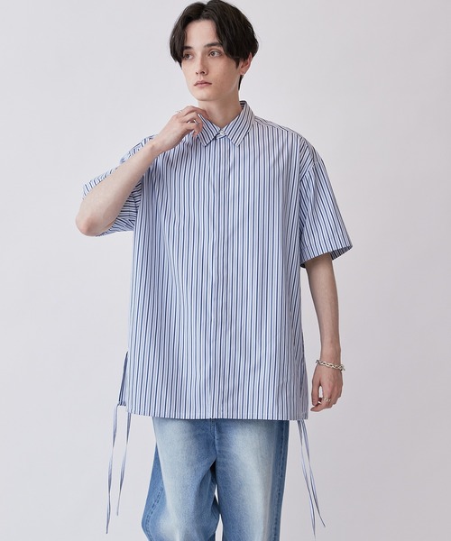 Lui's（ルイス）の「THOMAS MASON (トーマスメイソン) 半袖シャツ（シャツ/ブラウス・メンズ・ホワイト/ストライプ・M/S）」の9枚目の写真