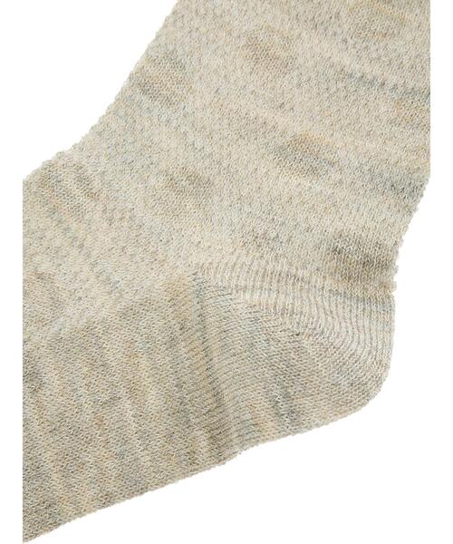 Samansa Mos2(サマンサ モスモス)の「ドットメッシュソックス(ソックス/靴下・レディース・ベージュ/キナリ/ブラック・F)」の6枚目の写真