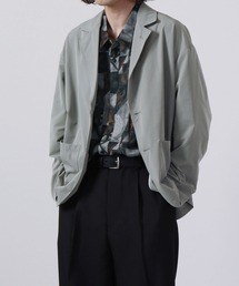 ROOT THREE（ルートスリー）の「ROOT THREE ストレッチ 吸汗速乾 ポリサッカー オーバーサイズ サマージャケット（テーラードジャケット）」