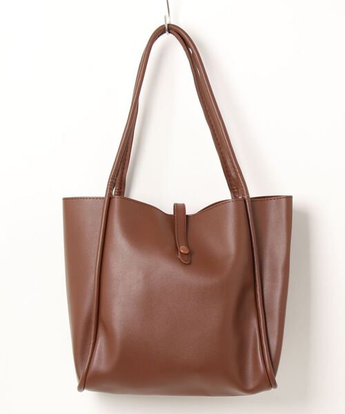 LUGG NAGG(ラグナグ)の「【adottona/アドット】軽量・ソフトトートバッグ(トートバッグ・レディース・ダークブラウン/ブラック・FREE)」の1枚目の写真